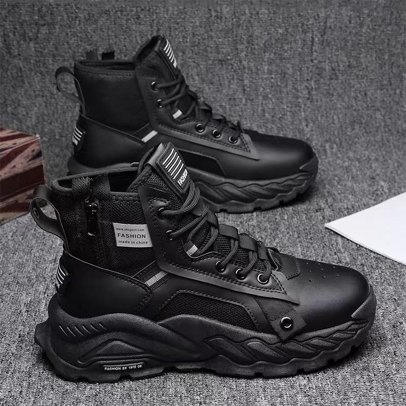 Retro desert combat boots Martin boots autumn and winter tooling boots thick-soled waterproof outdoor mountaineering high-top men's shoes