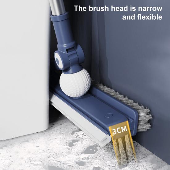 Handheld Multifunctional Crevice Brush Stainless Telescopic Double-Layer Pole Adjustable Length Steel Scrapers Brush Gap