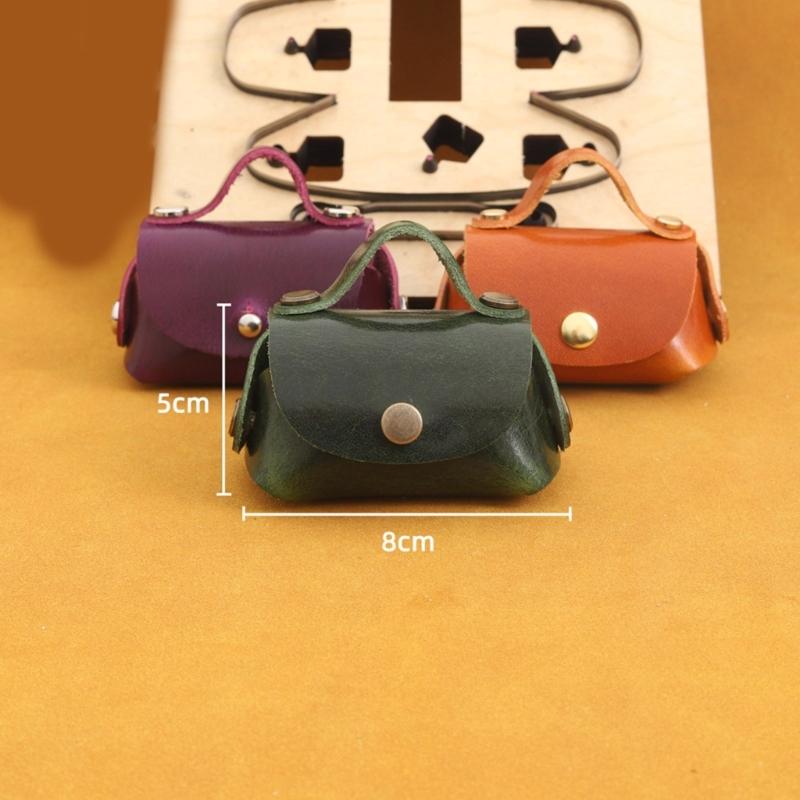 Fashionable Small Leather Cutting Die Convenient for Craft Handbag Coin Holder Keychain and Without Sewing Card Designs