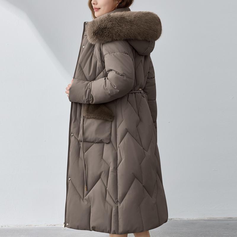 Sleeves Detachable Fashion Woman Parkas Winter Long Coats Hooded Faux Fur Collar Thick Warm Overcoat Women's Jackets