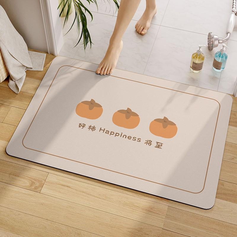 Small Fresh Diatom Mud Soft Ground Paving Anti-Skid Pad Anti-Drop Floor Sticker Small Size Bathroom Absorbent Floor Mat Foot Pad