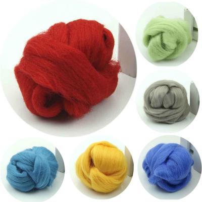 100g Fluffy Fiber Roving Top Spinning Wheel Felting Fleece Sewing Woolen