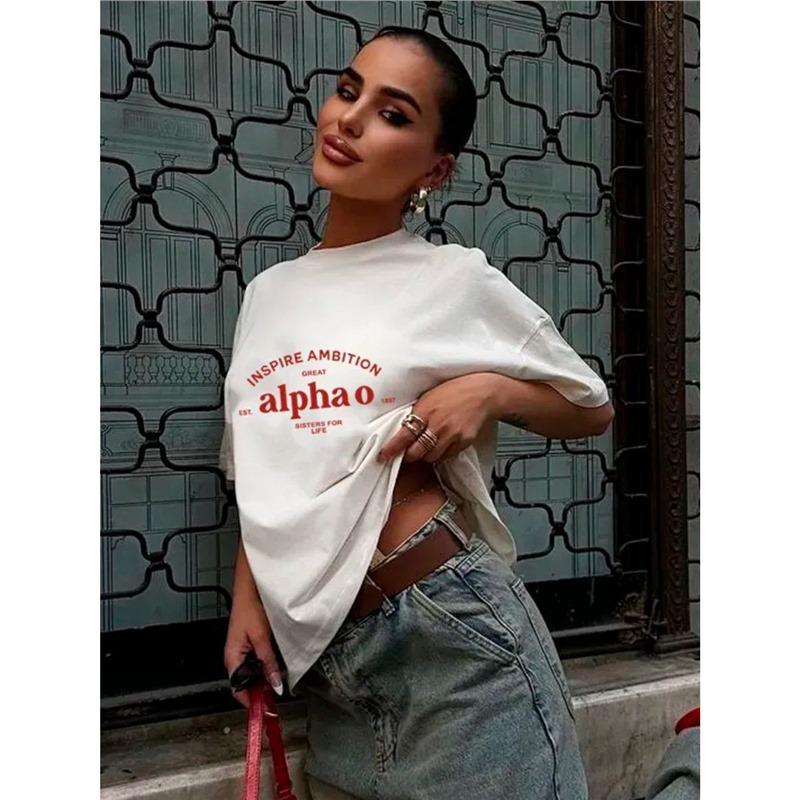 

2025 Trendy Fashionable Loose Fit Versatile Short Sleeve Top for Summer XL белый