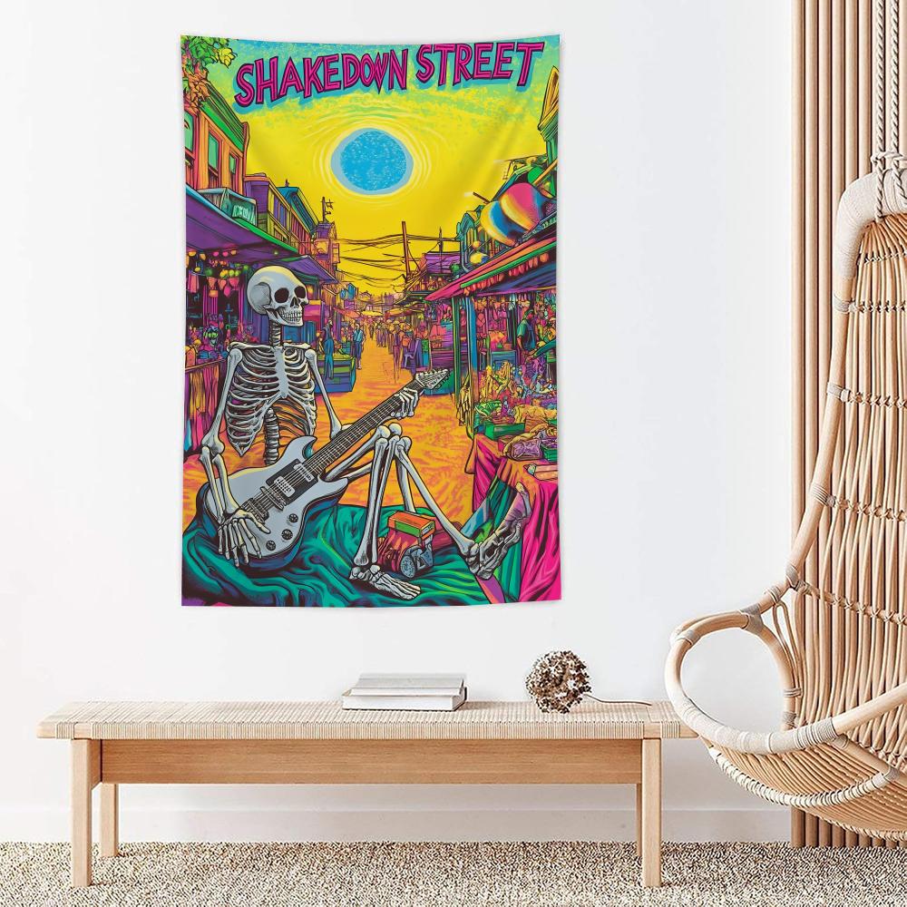 Rock Band GGrateful Dead Tapestry Microfiber Wall Hanging For Bedroom Living Room Decor Outdoor Festival Garden Bar Background