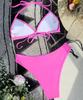 Dámské plavky Colorblock Leopardí potisk Ohlávka Sexy Bikiny Vystřihovánka Tanga Brazilské plážové oblečení Plavky