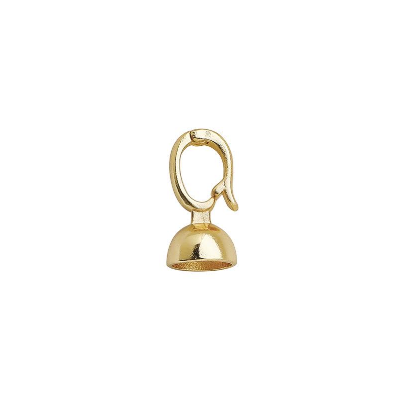 14K Gold-Filled Smooth Round Clasp for DIY Pearl Necklace Accessories