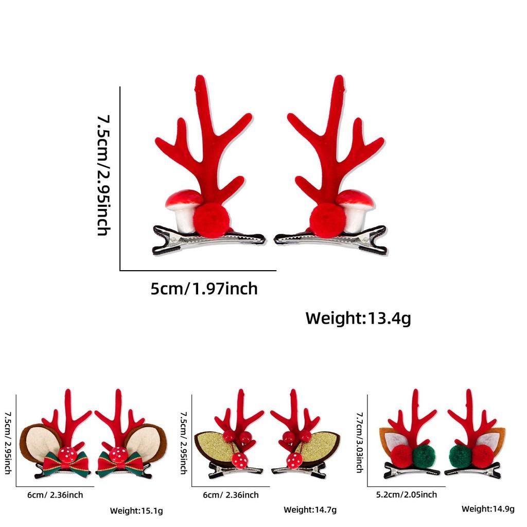 Christmas Hair Stylish Accessories With Cute Plush Antlers And Festive Decorations Women For