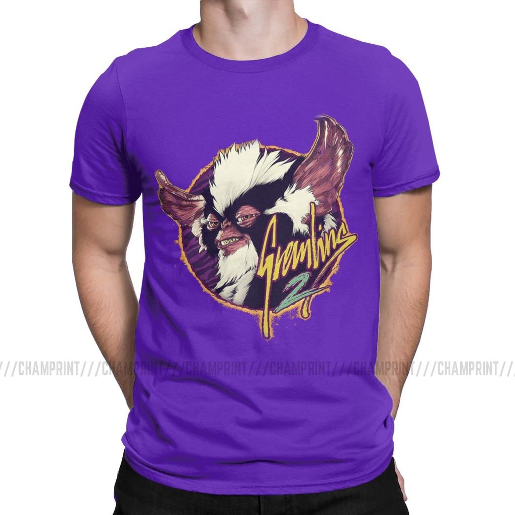 Men S T Shirt Gremlins Novelty Tees Short Sleeve Gizmo Monster Gremlin 80S Horror Christmas Movie