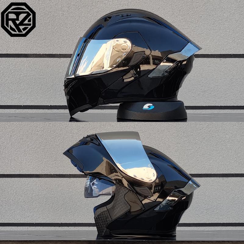 High Quality Motorcycle Helmet Dual Lens Flip Racing Helmet Knight Head Protector DOT Approved Casco Abierto De Moto Para Hombre