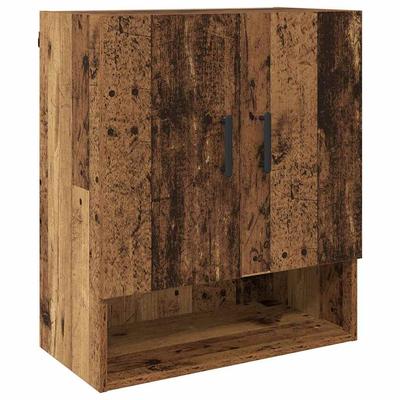 Wall Mounted Wall Cabinet Reclaimed Wood Look 60 X 31 X 70 Cm Engineered Wood