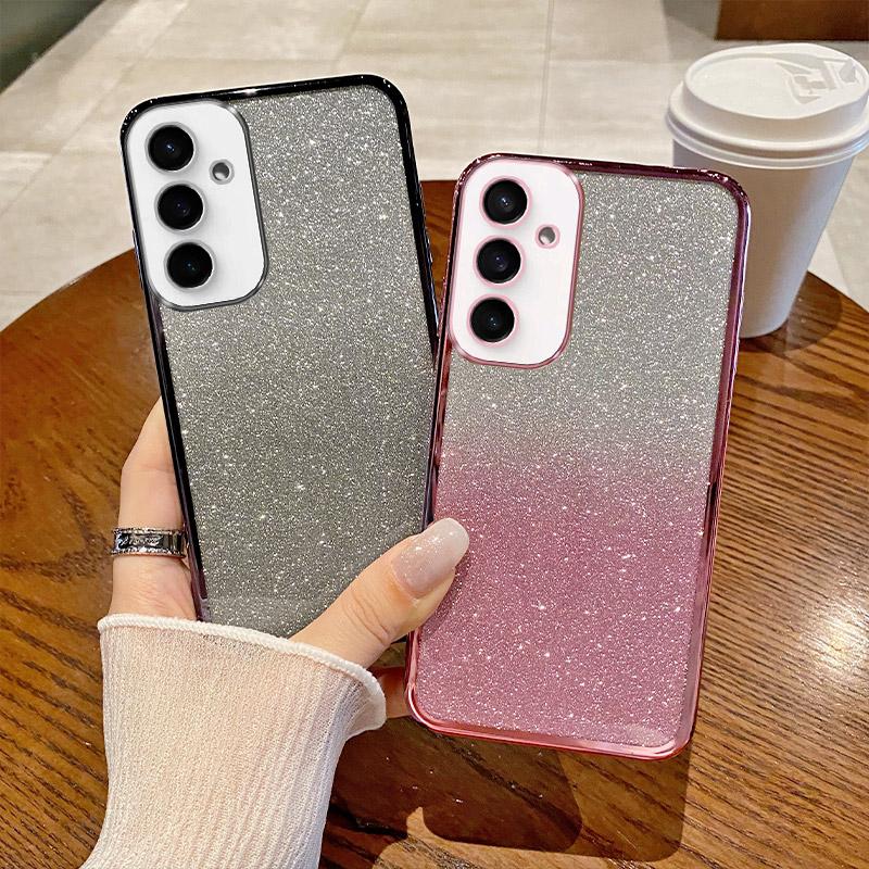 Glitter Electroplated Phone Case For Samsung Galaxy S25 Plus S25 Edge Silicone Soft TPU Fashion Back Cover S25 Ultra S25 FE Case