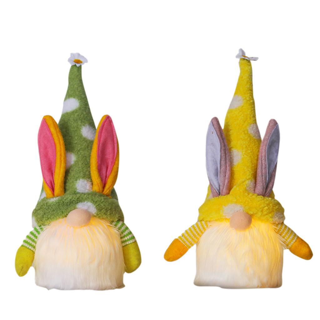Buy (Faye22)Easter Bunny Decoration Glowing Dwarf Faceless Doll Home ...