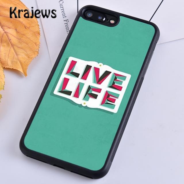Krajews Beautiful Life Inspirational Quote Phone Case For iPhone 16 15 SE2020 14 6 7 8 plus 11 12 13 pro max coque Fundas