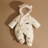 Gepolsterter Baumwoll-Baby-Strampler - Mit Füßen und Langarm für Herbst/Winter