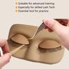Eyelash Extension Practice Head with Removable Eyelids Flat Mannequin Model Lash Grafting Training Makeup Teaching Accessories