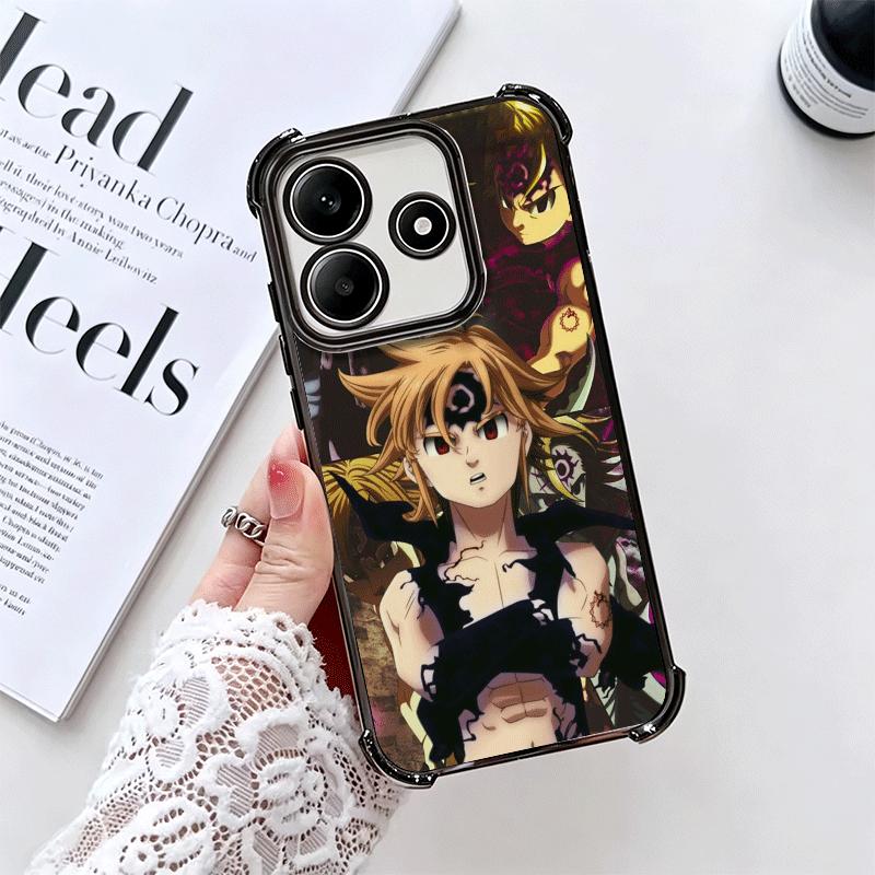 Sept Péchés Capitaux Meliodas Coque de Téléphone Souple Pour Xiaomi Redmi Note 14 15 Pro Plus 13 12 11S 11T 5G 10 9S 9 Placage Anti-Chute Fu