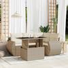 VidaXL Garden Lounge Set with Cushions 5 Pcs Beige Braided Resin 3268508
