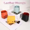 Nordic Folding Entryway Key Leather Storage Box PU Storage Tray Desktop Cosmetic Remote Control Sundry Storage Basket Pen Holder
