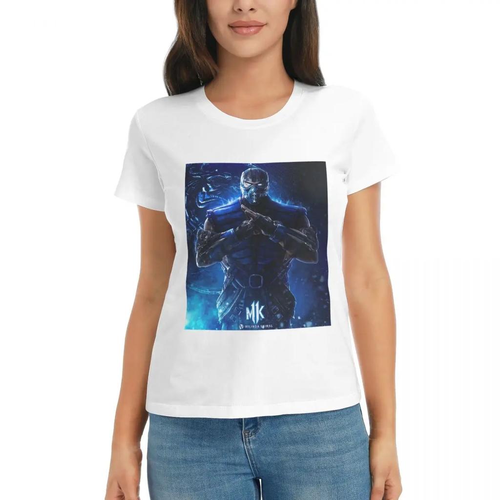 Women TShirt Mortal Kombat SubZero Summer Short Sleeve Tees Round Neck Cotton T Shirts Clothes Tops Streetwear