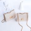 Fashion Wheat Ear Woven Shoulder Small Square Bag New Simple and Elegant Hard Messenger Solid Color Women's Bag