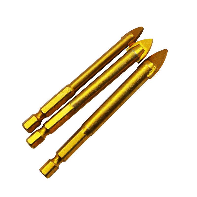 Diamond Alloy Hexagonal Triangle Drill Bit for Glass, Tile, and Concrete