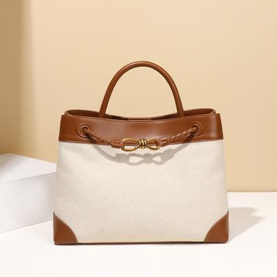 Canvas and Leather Retro Women's Bag Shoulder Ladies Luxury Women’s Bags Handbags Trend Business Casual Crossbody Woman