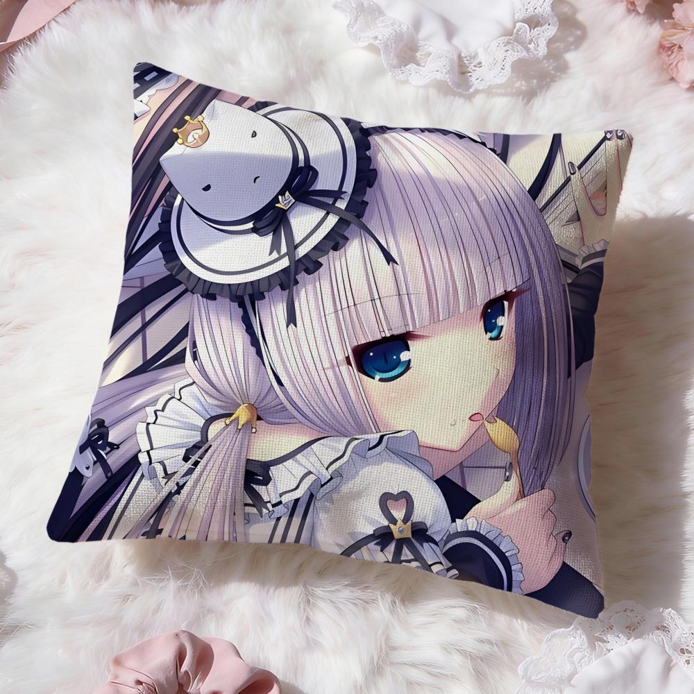 cute game n-Nekopara Cushion Cover Premium Comfort Reversible Pillow Cove -Two in One Design for Any Room & Car Interior