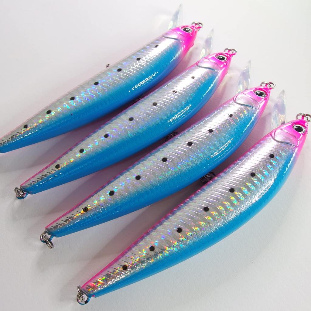 Momo Lure Blue Fish Compatible Through Wire Minnow Blue Runner 120mm 40g Yellowtail Hiramasa Spanish Mackerel Tuna Pintail Pin Sardine II X [momo