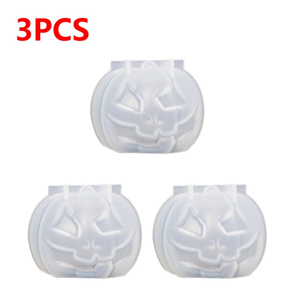 1-3pcs 3D Pumpkin Candle Mold Halloween Resin Casting Silicone Mold for DIY Aromatherapy Candles Wax Plaster Polymer Clay Decor