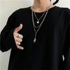Three-Layer Metal Bear Star Clavicle Chain Women Birthday Party Jewelry Gift
