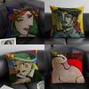 Berühmter Künstler P-Picasso Kissenbezug Natürlicher Leinen Bio-Stoff Doppelseitiger Druck Sofa Heimdekoration Geschenk Kissenhülle