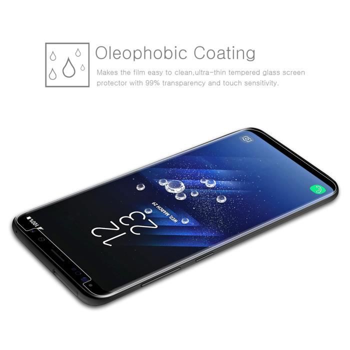 Pour Samsung Galaxy S9, [Verre Trempé Premium] Ultra Mince [0.26 mm] Clarté Clair Film de Protection Écran Pour Samsung Galaxy S9