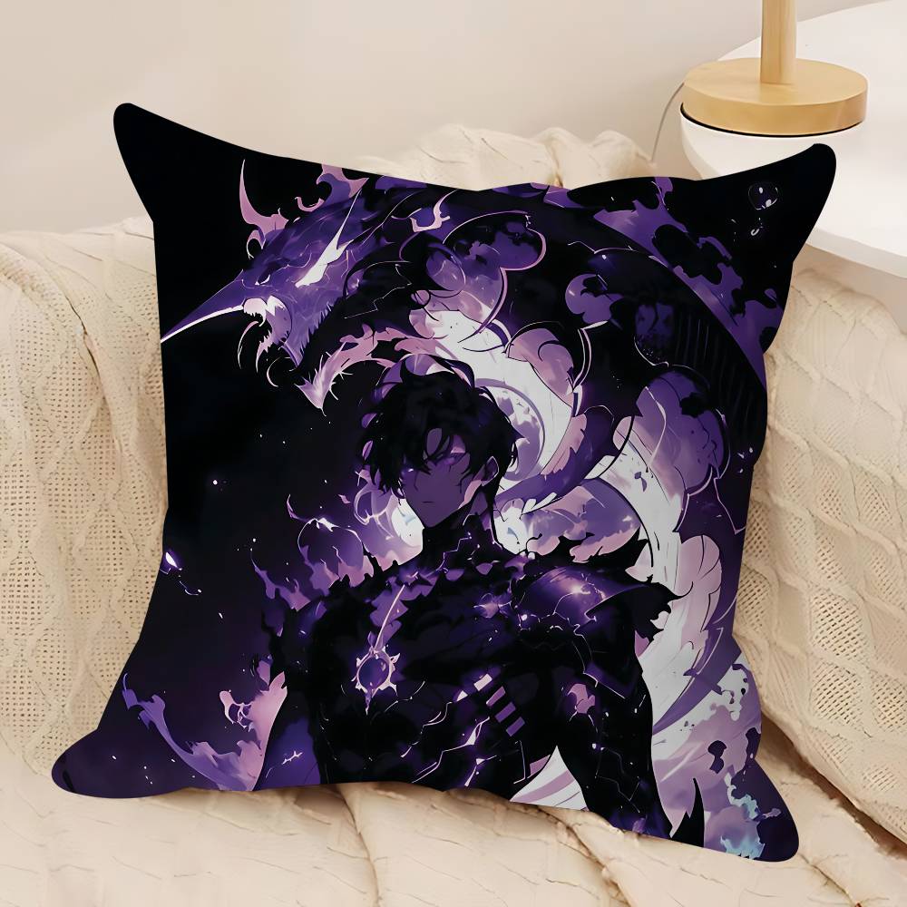 Cartoon Solo L-Leveling Kissenbezug Für Schlafzimmerzimmer Und Wohnzimmer Sofa Dekorative Kissenhülle