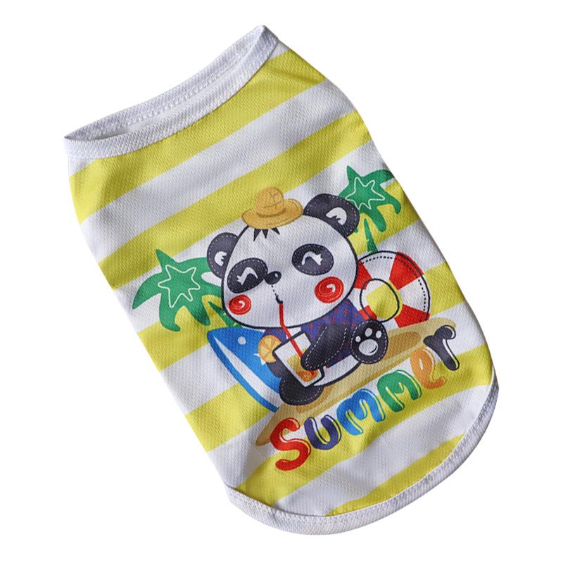 Cartoon Print Mesh Breathable Pet Vest for Dogs & Cats - Spring/Summer Collection
