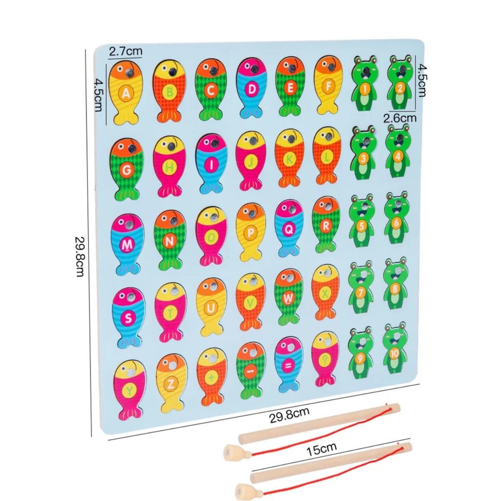 Magnetic Wooden Montessori Multifunctional Matching Board Digital Alphabet Cognition Puzzle Preschool Learning Educational Toys