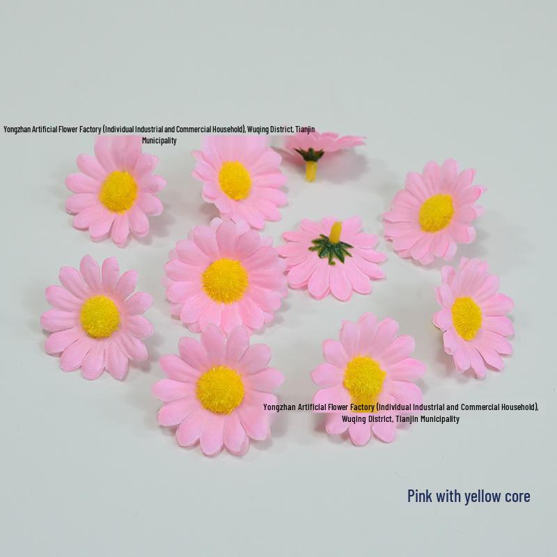 Silk Daisy Chrysanthemum Flowers 4cm for Children's Day Dance Wreath, Wristband, Flower Box, and DIY Arrangement.