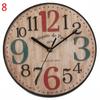 Retro Vintage Wooden Clock  23 CM  Decorative Vintage Handmade Wooden Wall Clock