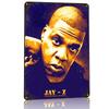 JayZ Portrait Personalized D Textured Metal Poster Wall Art Tinplate Sign for Bedroom Decorations Home Decor Accessories House