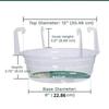 Large Transparent Green Hanging Plant Basket with Base Tray