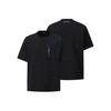 Uni Race Flag Solid Pocket Crew Neck Loose Short Sleeve T-Shirt Men Tops Black LC2815100