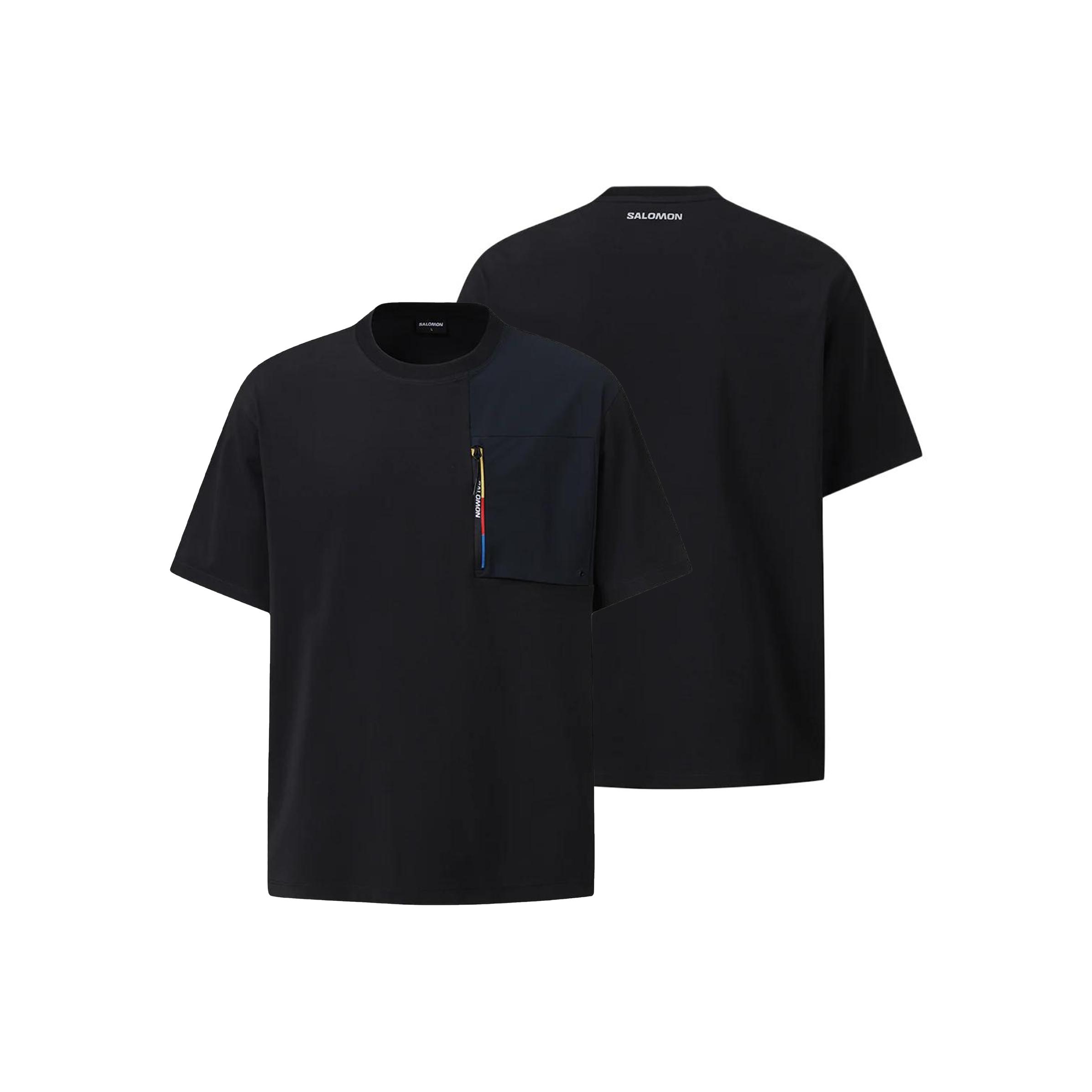 SALOMON UNI RACE FLAG T Shirt Men s Black C28151 M