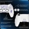 PlayVital PS5 Controller Silicone Mecha Rhino Shockproof Protective Easy Includes Thumb Grips and Compatible with Charging White and Light Purple
