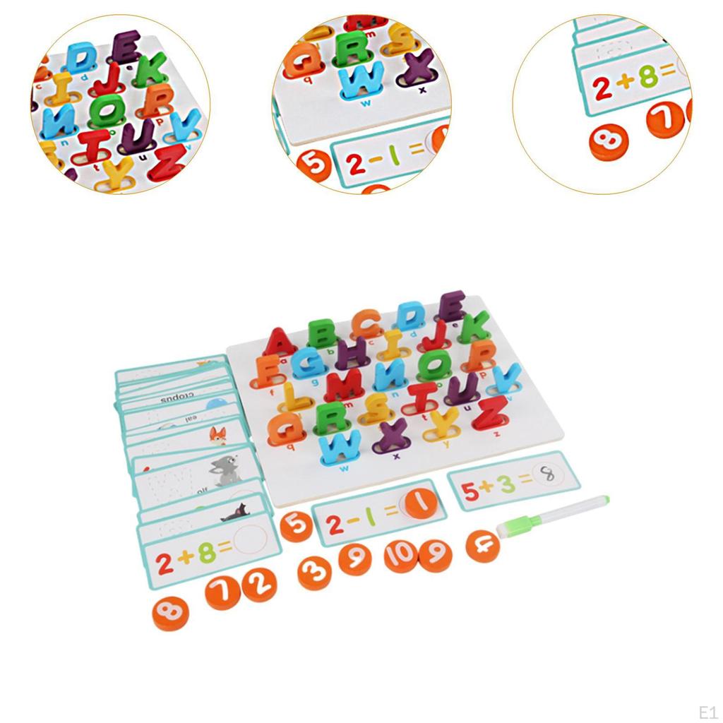 Montessori Matching Game Wooden Alphabet Puzzle Interactive Letter for