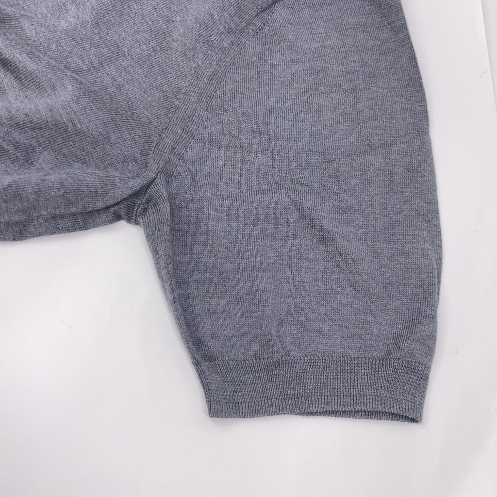 TOMORROWLAND 61-02-12-02002 Gray Silk Cotton Knit Polo Shirt SESIA Tops M grayUsed