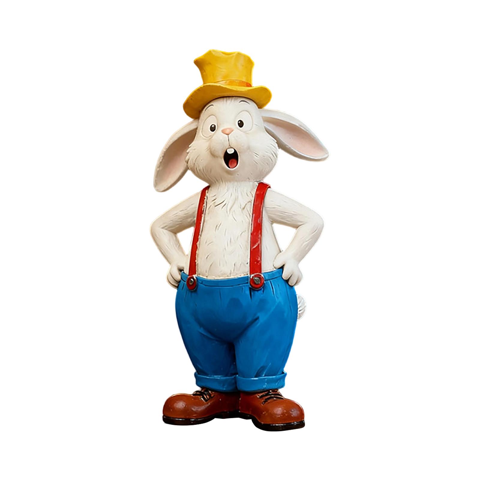 Пасхальные декоративные статуэтки и фигурки из смолы, настольные украшения, садовые украшения. One Size белый