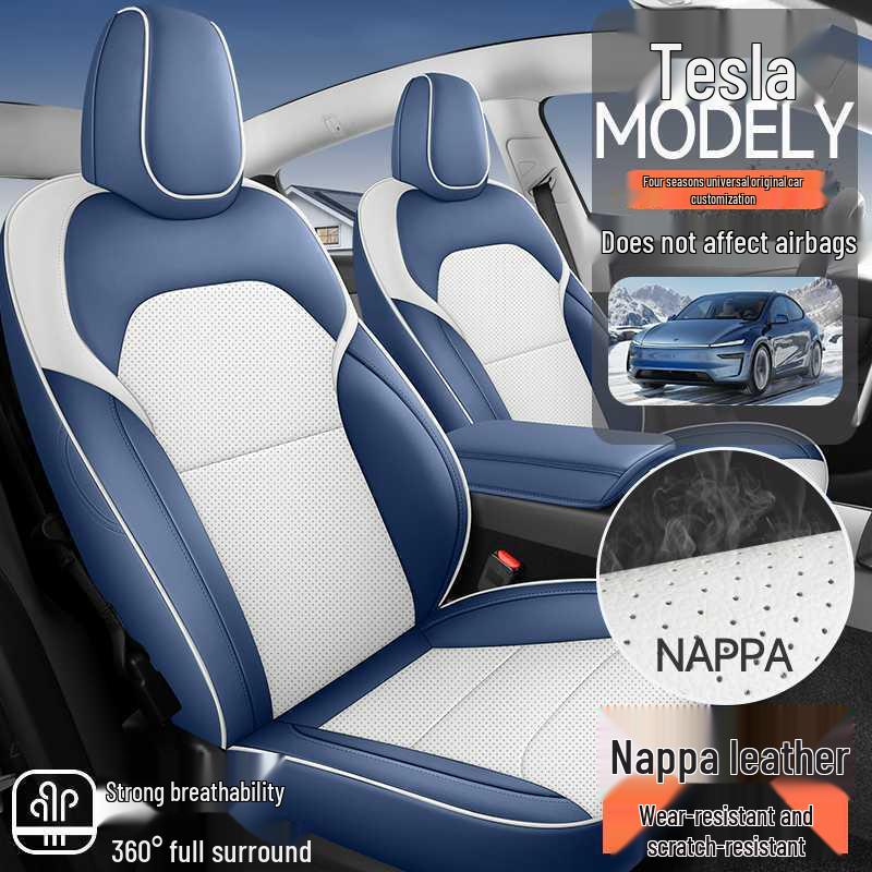 Tesla Model Y All-Season Wear-Resistant Leather Seat Covers & Cushions