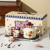 Set Teiera Bollitore Acqua Fredda Circo Alto Valore Regalo Cartone Animato con Vassoio Bollitore in Ceramica Tazza Souvenir