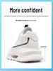 Invisible Height Boost 8CM White Dad Sneakers - Retro Thick Sole Men's Casual Shoes for Spring & Autumn