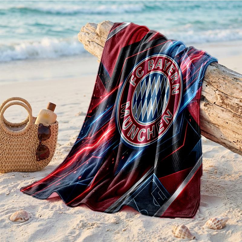 Asciugamano da Spiaggia in Microfibra con Stampa Bayern Monaco Asciugatura Rapida Assorbente Grande Asciugamano per Spiaggia Nuoto Viaggio