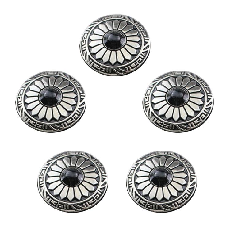 5 Pcs Leather Decorative Buttons Flower Buttons Imitation Turquoise Button for Jewellery Making Clothing Bag Dress